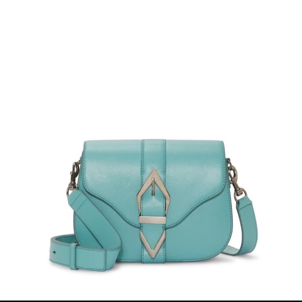 NWT Vince Camuto Passo LEATHER Crossbody Bag, seashore purse NEW